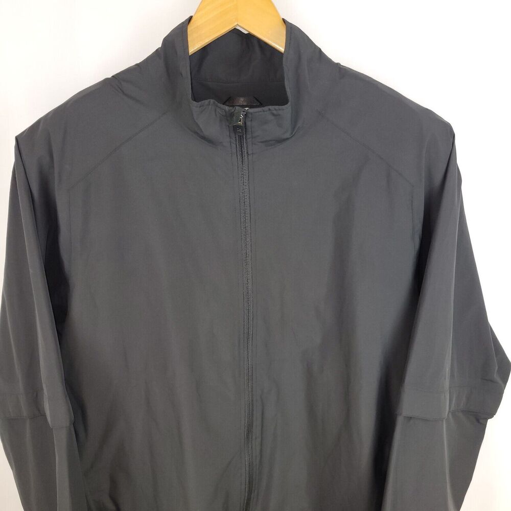 Zero Restriction Jacket Mens XL Black Windbreaker Full Zip Tour Series Golf